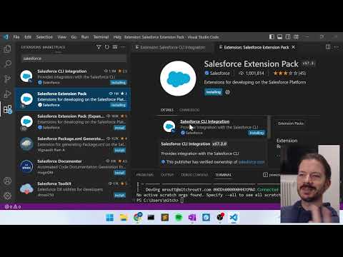 Salesforce CLI with Visual Studio Code in Windows 11