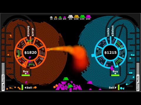 Core Destruction × Gold Battle - Marble Race in Algodoo