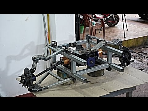 4WD Buggy front chassis , Front Diff Mount, Swing arm Build | Homemade 4x4 Buggy Part 2