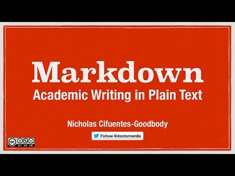 Academic Writing in Markdown