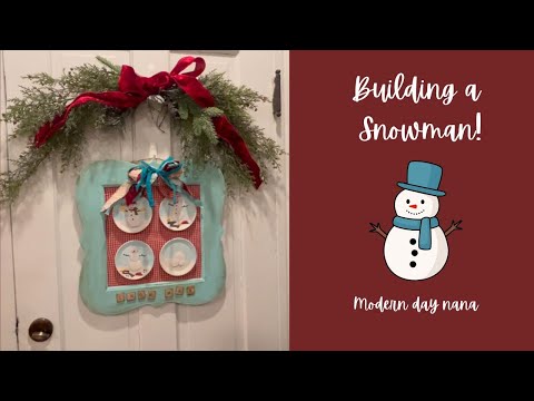 Winter Snowman Wall Art from Thrifted Finds | Cozy Cottage DIY