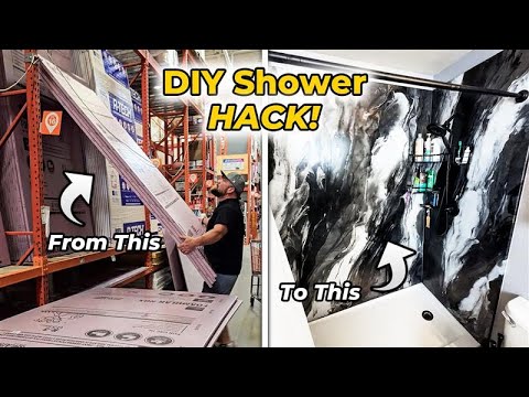 STUNNING Marble Shower Walls on a DIY Budget