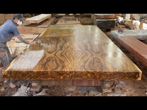 Woodworking Process, I Found A Super Cool Giant Table That Won't Waste A Second Of Your Time