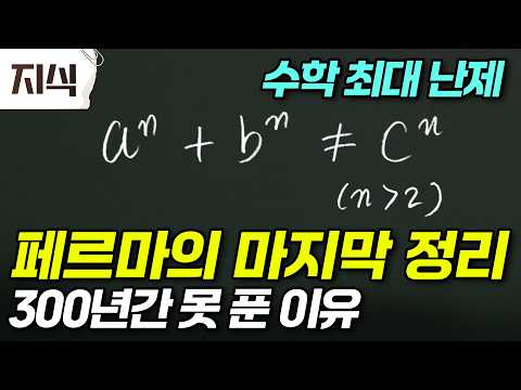 ‘페르마의 마지막 정리’ 마지막으로 정리해 드립니다 #과학 #EBS지식