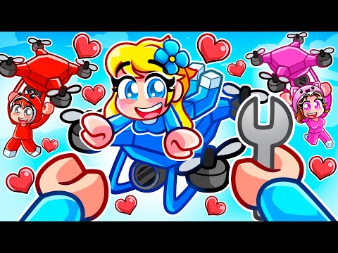 Spending $928,183,214 To Build The Best DRONE In Roblox With MY CRAZY FAN GIRL!