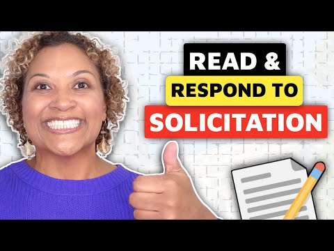 How To Read A Government Contract Solicitation | Read and Respond To Solicitation