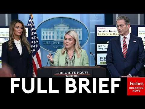 BREAKING NEWS: Leavitt, Bessent, And Loeffler Hold Briefing Amid Iran Talks, Tax Filing Deadline