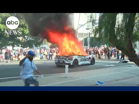 Protests against immigration raids grip Los Angeles