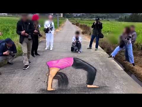 Amazing Art Street Drawing, Illusion 3D Street Art