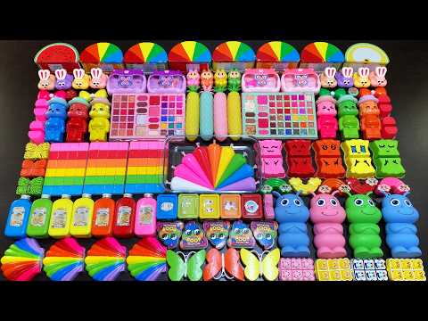 RELAXING WITH CLAY PIPING BAGS VS GLITTER VS MAKEUP ! Mixing Random Things Into Slime #7018