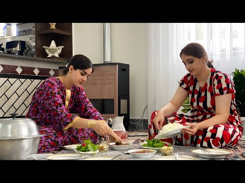 Village Life Cooking | Gheymeh Stew, Cleaning & Family Moments