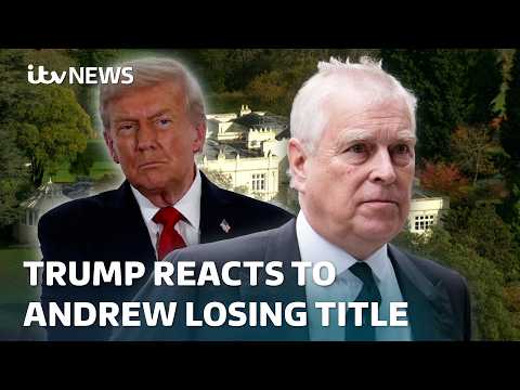 Trump says Andrew's downfall 'tragic situation' - as William in Brazil for climate prize | ITV News