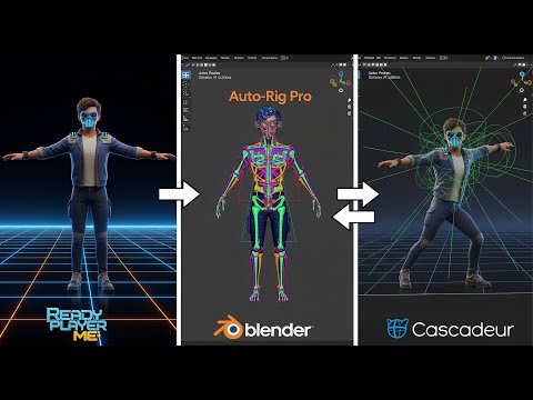 Full Character Animation Pipeline Ready Player Me to Blender to Cascadeur to Blender