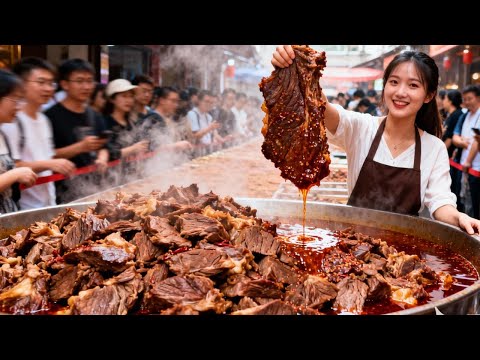 山东蓬莱90后小富婆卖牛汤，一碗汤半斤肉只卖26，一天要卖一头牛【好食勇哥】