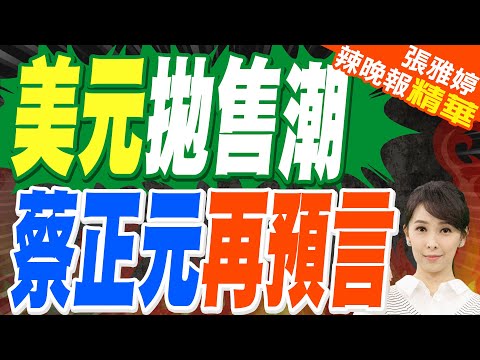 美元持續下跌 "拋售美國"現象重演?｜美元拋售潮 蔡正元再預言【張雅婷辣晚報】精華版 @中天新聞CtiNews