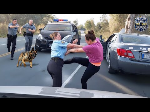 MOST BRUTAL Moments When Karen Attack Cops Gets Instant Karma Caught On Dashcam! #2