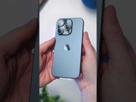 Blue Titanium iPhone 15 Pro Unboxing! #shorts