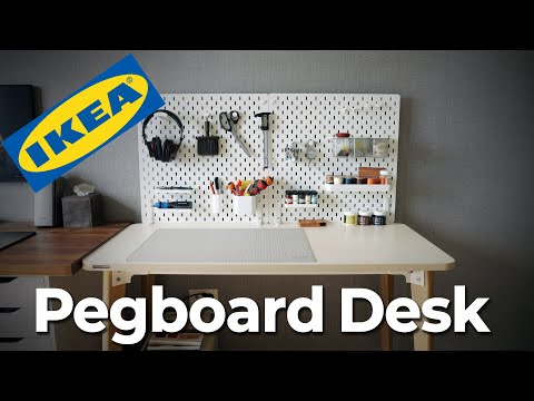 벽 뚫지 않고 페그보드 설치하기 ASMR (IKEA SKADIS Pegboard)