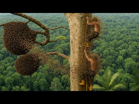 Two Men Attacked by Furious Jungle Bees — Wild Honey Hunt!