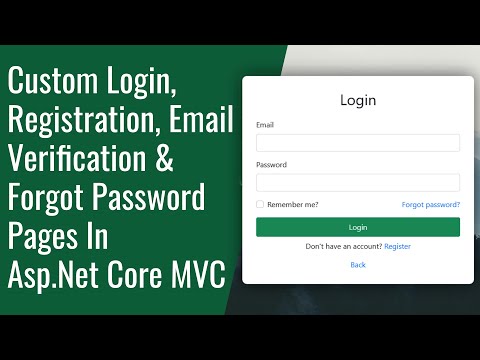 Create Custom Login, Registration, Email Verify And Forgot Password Pages In Asp.Net Core MVC App
