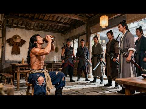 Villain harasses girl in tavern, but hidden staff master slays him with one sword strike!