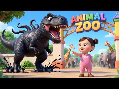 Dinosaurs in the Zoo | Dont Put Hands in the Zoo Song | Good Advice for Kids | Baby Anna Kids Songs