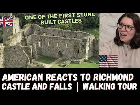 You guys are so forunate! America Reacts to Richmond Castle and Falls - Walking Tour