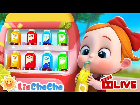 🔴Juice Vending Machine SongㅣLearn Colors, Numbers, and More! | LiaChaCha Nursery Rhymes & Kids Songs