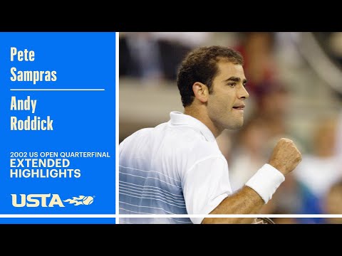 Pete Sampras vs. Andy Roddick Extended Highlights | 2002 US Open Quarterfinal