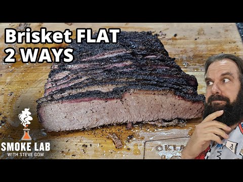 How to smoke a brisket FLAT (2 ways!)