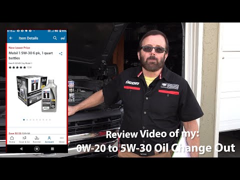 Review Video of my 0W-20 to 5W-30 Oil switch out w/Paul Henderson