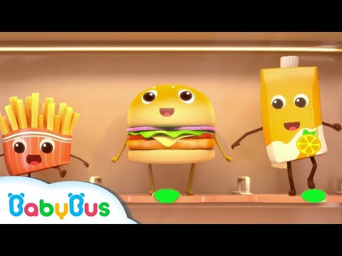 BabyBus Arabic | أجمل اغاني الاطعمة اللذيذة | هامبرغر شهي و بطاطس مقلية | بيبي باص