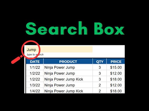 🔍 Create a Search Box in Google Sheets