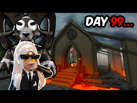 SURVIVING 99 NIGHTS In The VOLCANO BIOME