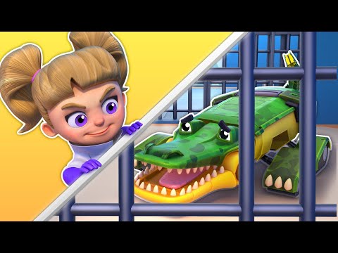 Krokodil geht wegen bösem Schurken ins Gefängnis! Helft ihm, Rettungsteam! | Auto-Rettungsteam