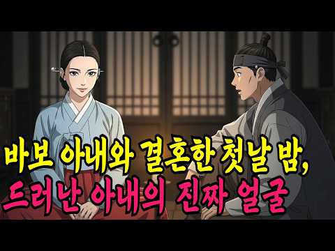 바보 아내와 결혼한 첫날 밤, 촛불 아래서 드러난 아내의 진짜 얼굴ㅣ야담·민담·전설·신화·설화·야사·옛날이야기·조선시대이야기·오디오북·재미있는이야기