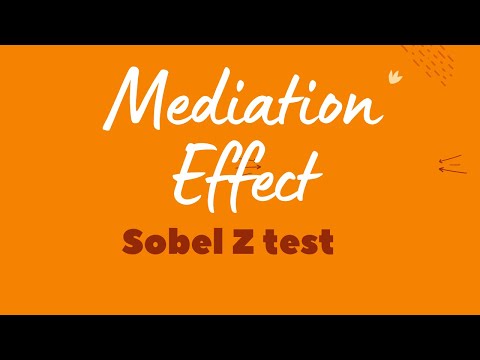 How to find the Mediation Effect using Sobel Z test?