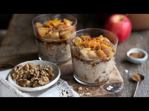 Delicious Apple Pie Overnight Oats (Vegan)