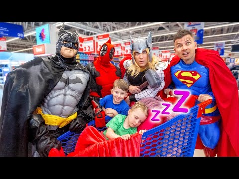 Superhero Hide and Seek Adventure in the Supermarket! 🦸♂️🛒✨