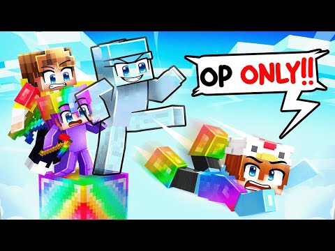 INVISIBLE Dash on One OP Block in Minecraft…