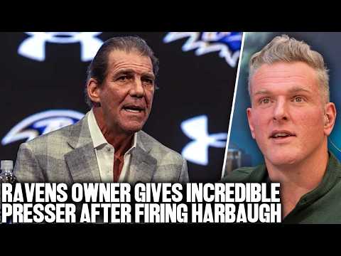 Ravens Owner Gives The Greatest Press Conference After Firing Harbaugh | Pat McAfee Show