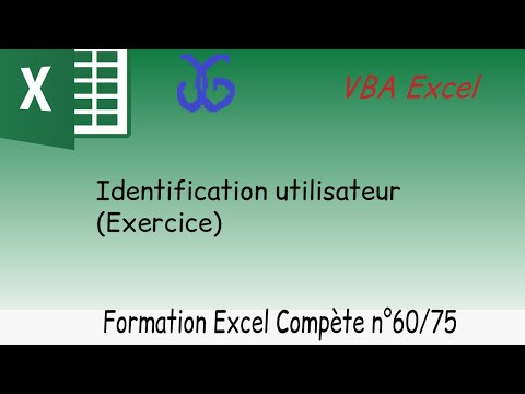 60/75 – VBA : identification utilisateur (exercice)