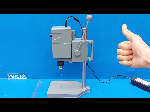 Homemade mini bench drill from pvc plastic