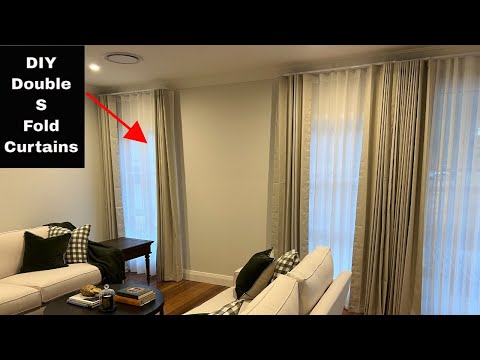 How to install double S fold curtains