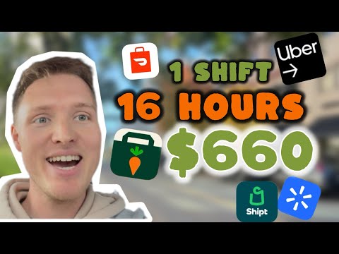 I Made $660 in ONE Gig Work Shift | 16-Hour Ride Along