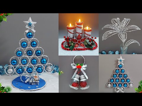 4 Low Cost Christmas Decoration ideas from waste Aluminium Foil | DIY Christmas craft idea🎄404