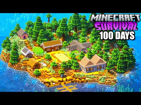I Survived 100 DAYS STRANDED on an ISLAND in Minecraft Survival