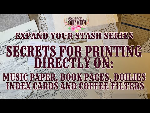 Secrets for Printing on Unique Surfaces (No Smears!) Coffee filters, index cards #Expandyourstash
