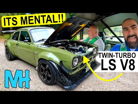 CRAZY joyride in Garry's Twin Turbo LS V8 powered 'Mk1 Escort' *TVR* 🤪 . . . . IT BROKE DOWN!!! ❌😕