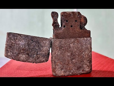 USA Zippo Lighter Restoration Old | Restore and Repair Antique Lighter 100$ Zippo (Gold)